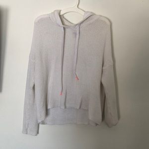 Knit aerie crop workout hoodie